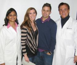 Adrianne and Jim Caruso, winners of donated IVF treatment - with Dr. Molina Dayal and Dr. Geoffrey Sher